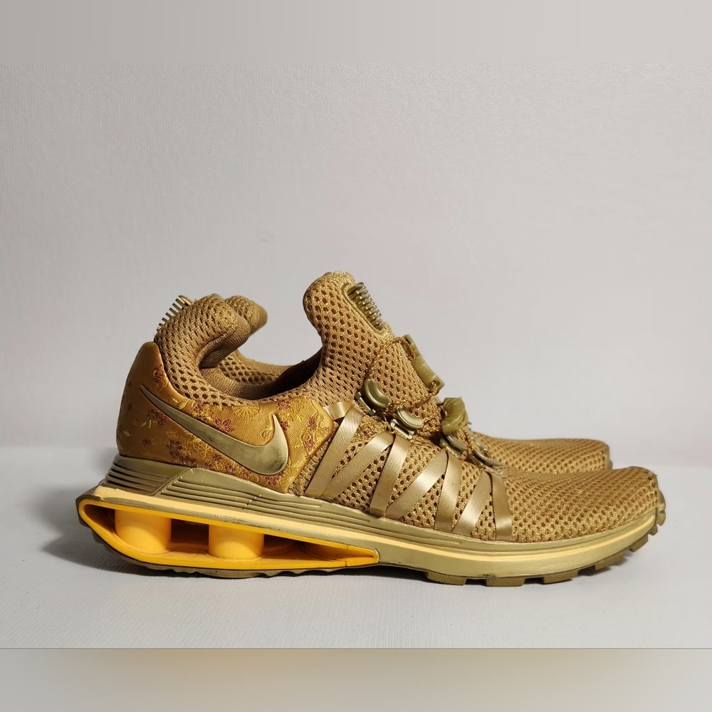 Nike Shox Gravity Shoes Womens 8.5 Metallic Gold AQ8554-700 Athletic Sneakers